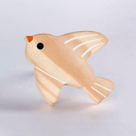 Handcrafted Pine Wood Bird Knob